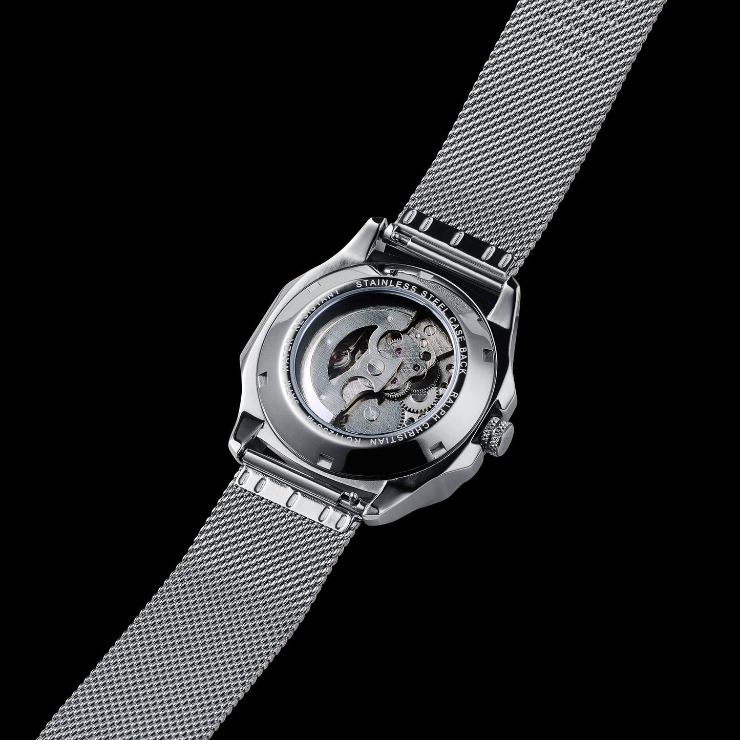 The Avalon Silver + Silver Mesh Strap