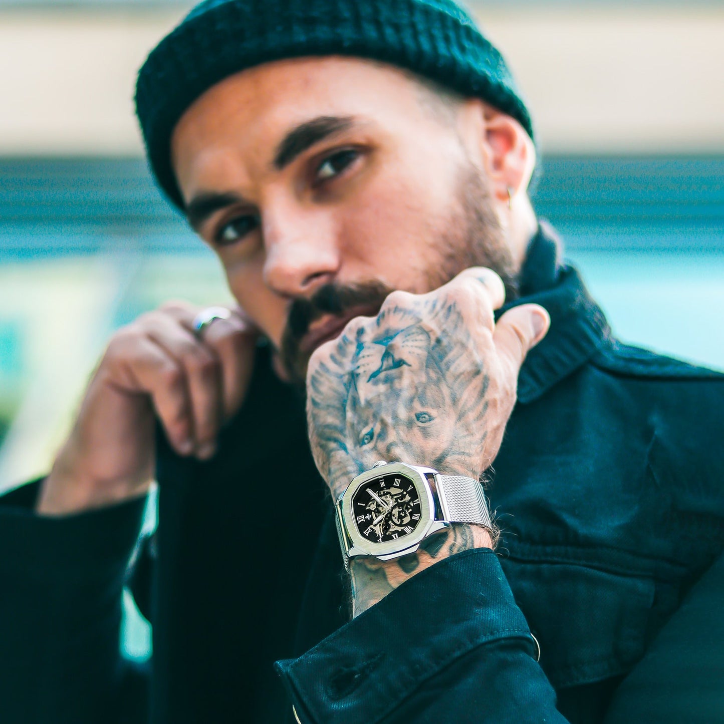 The Avalon Silver + Silver Mesh Strap