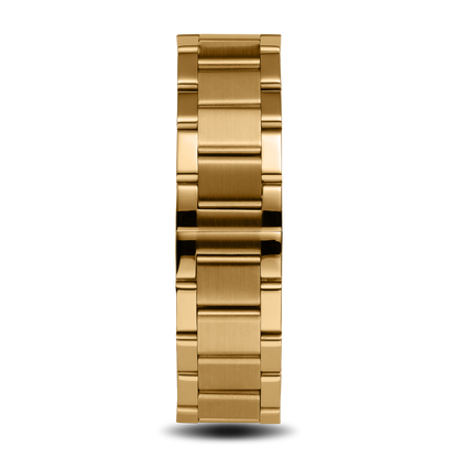 Prague Skeleton Automatic Deluxe - Gold + Gold Link Strap